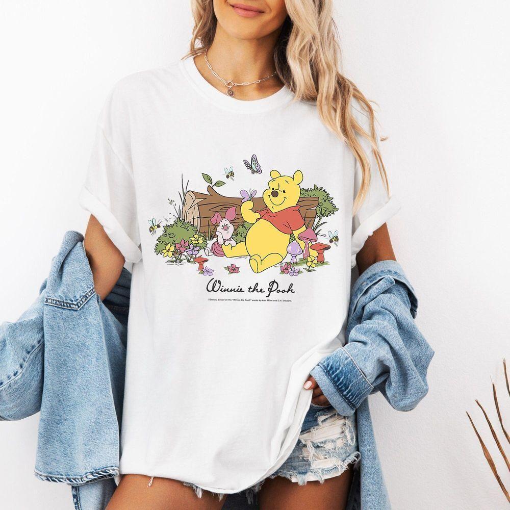 Winnie The Pooh Piglet And Pooh Floral Butterfly Disney Vuitino Shirt Winnie The Pooh Piglet And Pooh Floral Butterfly Disney Vuitino Shirt